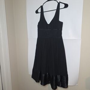 Evan Picone Little Black Dress Aline Sleeveless Pleated Feminine Women Size 4